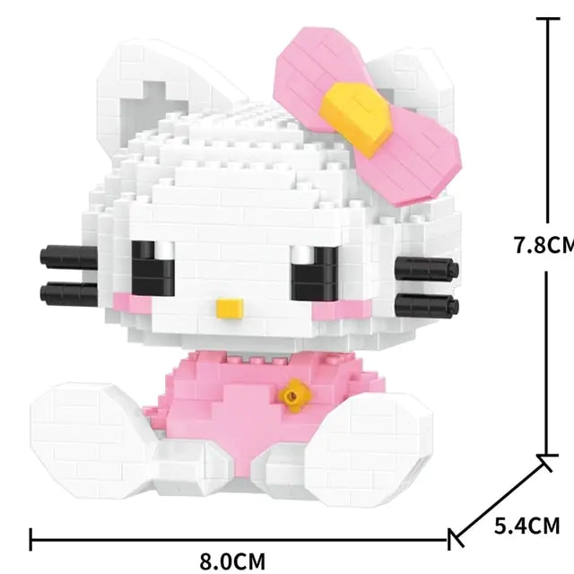 Hello Kitty Building Block Sanrio Anime Figure